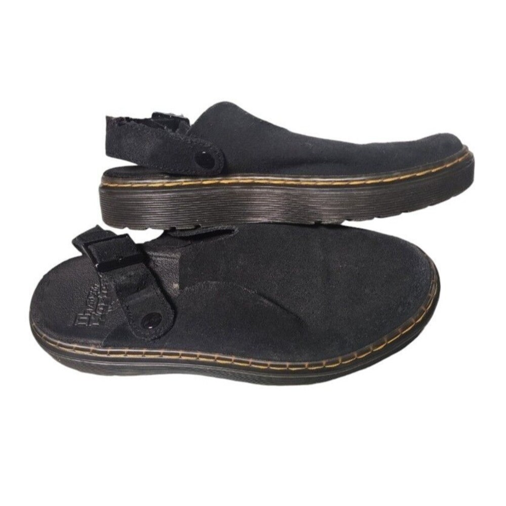 Dr. Martens Carlson Black Mules Size EU 38 Comfort Leather